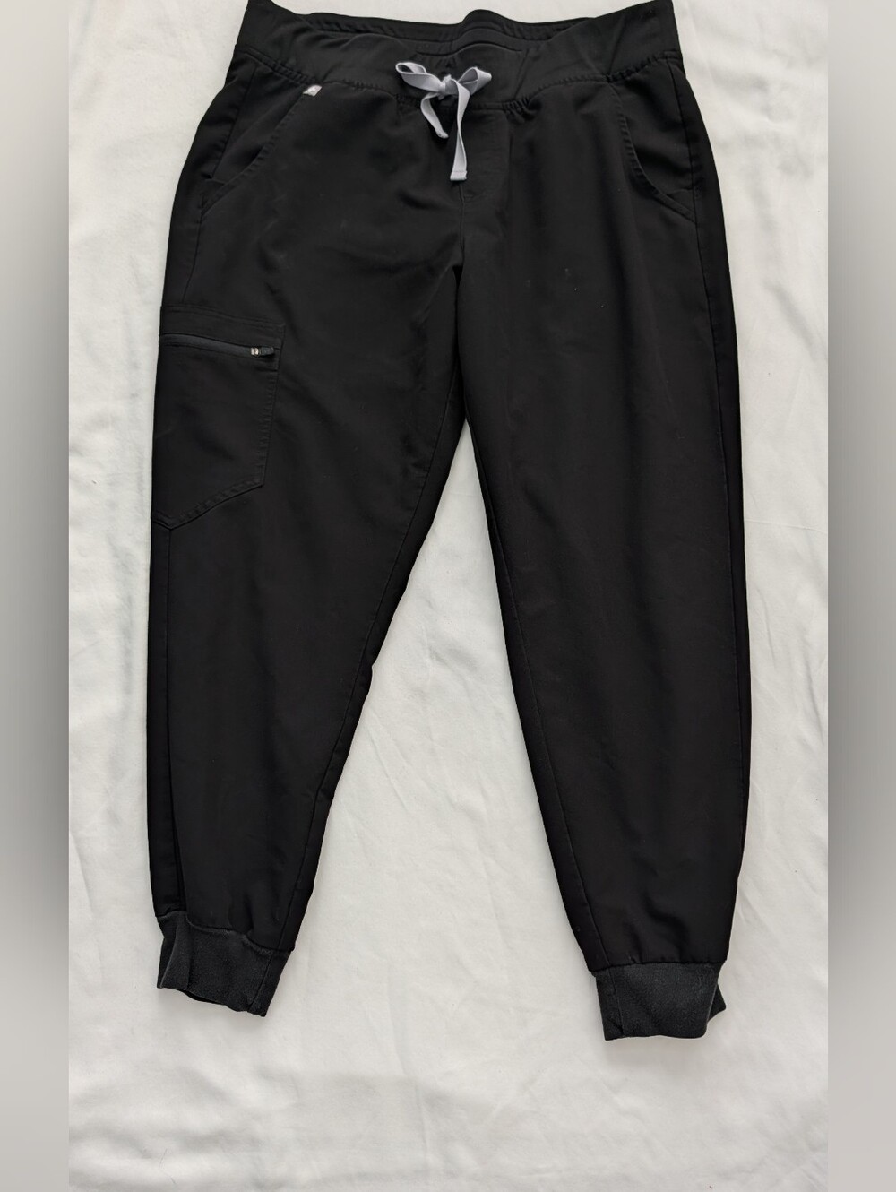 Figs Scrub Pants Joggers Black Pockets Size L. Woman's
